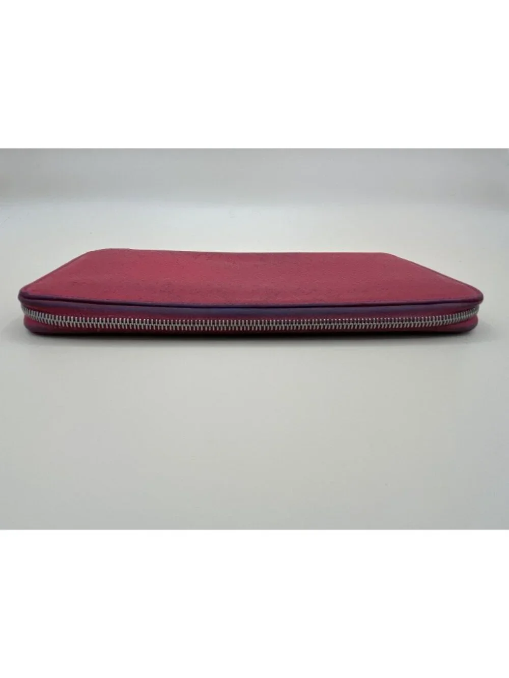 Hermes Azap Silk In Zip Around Wallet Rouge Red Epsom Leather Silk Lining France
